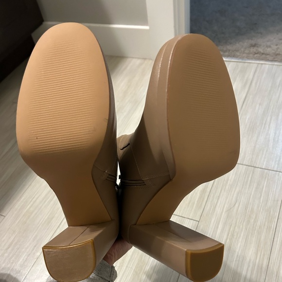 Like New JF Nude Block Heel Boots - Picture 9 of 10